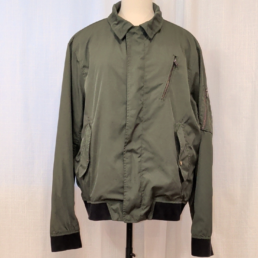 Men's Banana Republic x Schoeller Switzerland Olive Bomber Jacket